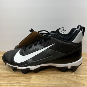 Nike Alpha Menace‎ 4 Shark Molded Football Cleats Black Men's Size 10 FQ3875-001